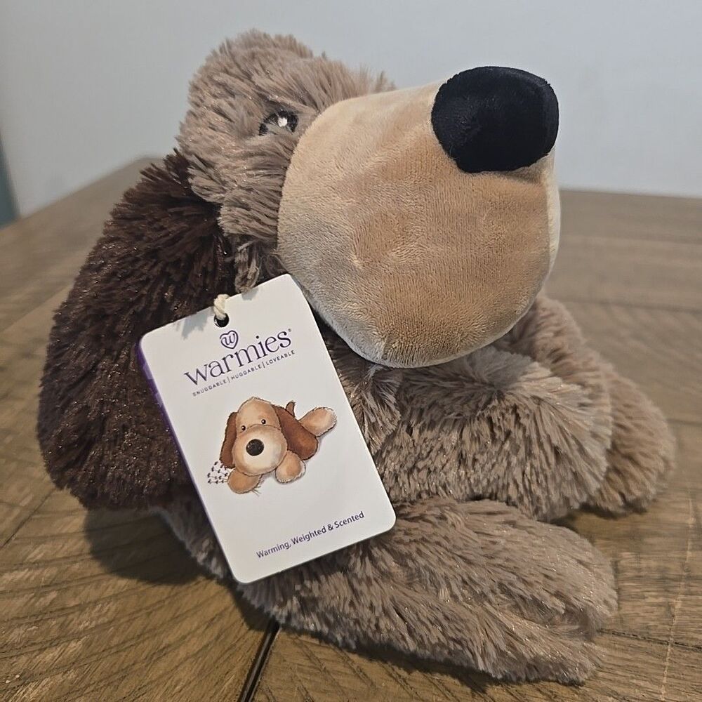 Warmies Cozy Brown Dog Plush Lavender Scented Microwaveable Heat Therapy NEW 14" - Picture 2 of 4